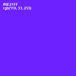 #6E21FF - Purple Heart Color Image