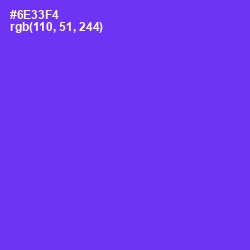 #6E33F4 - Purple Heart Color Image