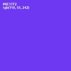 #6E37F2 - Purple Heart Color Image