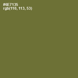 #6E7135 - Yellow Metal Color Image