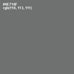 #6E716F - Dove Gray Color Image