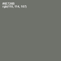 #6E726B - Dove Gray Color Image