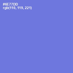 #6E77DD - Moody Blue Color Image