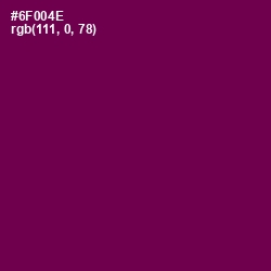 #6F004E - Pompadour Color Image