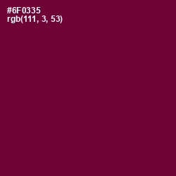 #6F0335 - Tyrian Purple Color Image