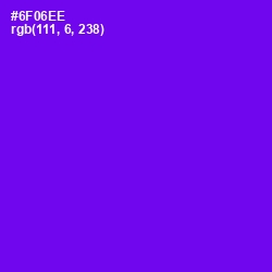 #6F06EE - Purple Heart Color Image