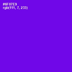 #6F07E9 - Purple Heart Color Image