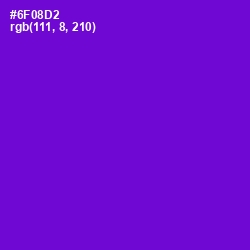 #6F08D2 - Purple Heart Color Image