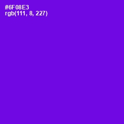 #6F08E3 - Purple Heart Color Image