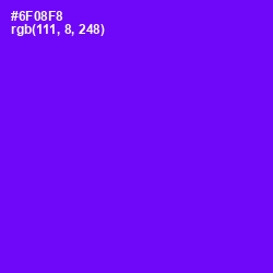 #6F08F8 - Purple Heart Color Image