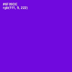 #6F09DE - Purple Heart Color Image