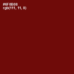 #6F0B08 - Red Oxide Color Image