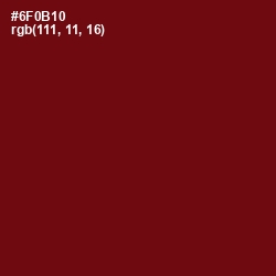 #6F0B10 - Dark Tan Color Image