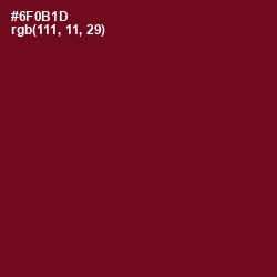 #6F0B1D - Dark Tan Color Image