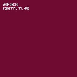 #6F0B30 - Tyrian Purple Color Image