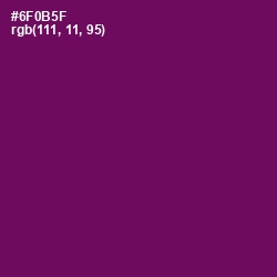 #6F0B5F - Pompadour Color Image