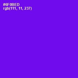 #6F0BED - Purple Heart Color Image