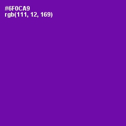 #6F0CA9 - Purple Color Image