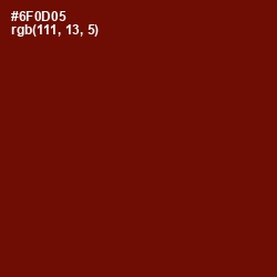 #6F0D05 - Red Oxide Color Image