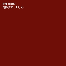#6F0D07 - Red Oxide Color Image