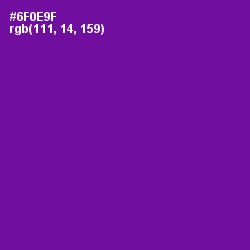 #6F0E9F - Purple Color Image
