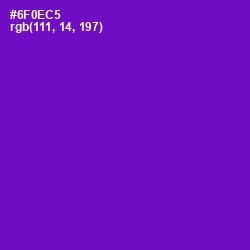 #6F0EC5 - Purple Heart Color Image