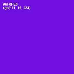 #6F0FE0 - Purple Heart Color Image