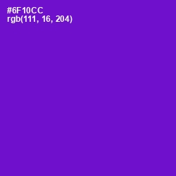 #6F10CC - Purple Heart Color Image