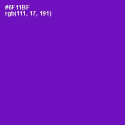 #6F11BF - Purple Color Image