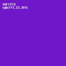 #6F17C9 - Purple Heart Color Image