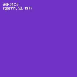 #6F34C5 - Purple Heart Color Image
