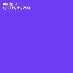 #6F3DF4 - Purple Heart Color Image