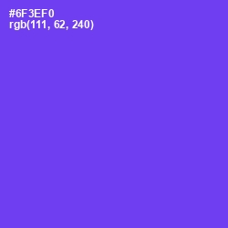 #6F3EF0 - Purple Heart Color Image