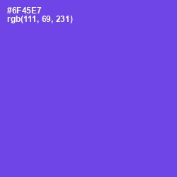 #6F45E7 - Fuchsia Blue Color Image