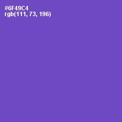 #6F49C4 - Fuchsia Blue Color Image