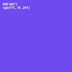 #6F4AF1 - Fuchsia Blue Color Image