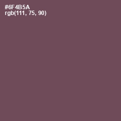 #6F4B5A - Eggplant Color Image