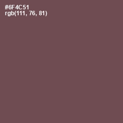 #6F4C51 - Eggplant Color Image