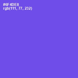 #6F4DE8 - Fuchsia Blue Color Image