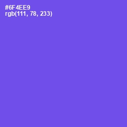 #6F4EE9 - Fuchsia Blue Color Image