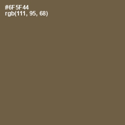 #6F5F44 - Tobacco Brown Color Image