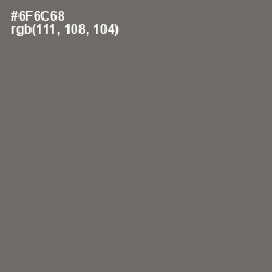 #6F6C68 - Dove Gray Color Image