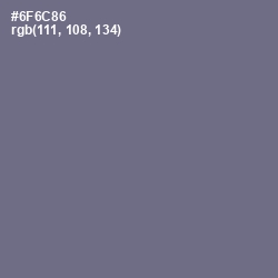 #6F6C86 - Storm Gray Color Image