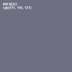 #6F6E83 - Storm Gray Color Image
