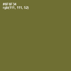 #6F6F34 - Yellow Metal Color Image