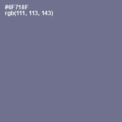 #6F718F - Pale Sky Color Image