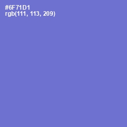 #6F71D1 - Moody Blue Color Image