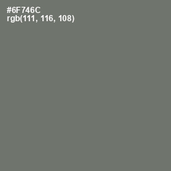 #6F746C - Dove Gray Color Image