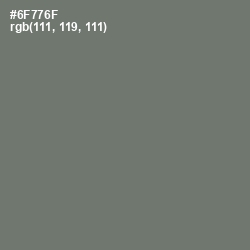 #6F776F - Dove Gray Color Image