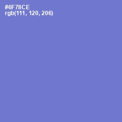 #6F78CE - Moody Blue Color Image